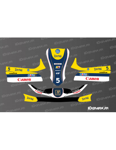 Williams F1 Vintage Edition Deko-Set für Karting Mini/Cadet MK 14