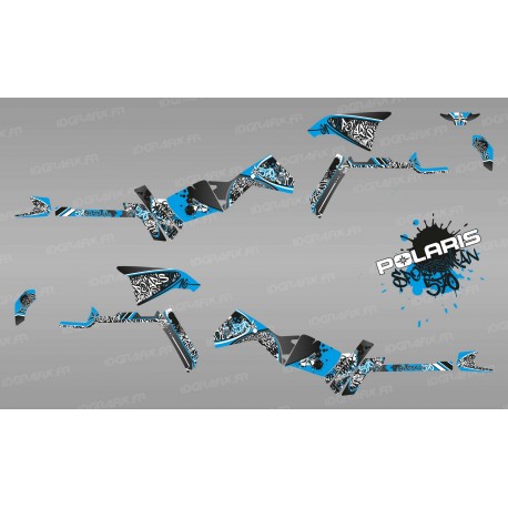 Kit de decoración de la Etiqueta de la Serie (Azul) Luz - IDgrafix - Polaris 570 Sportsman