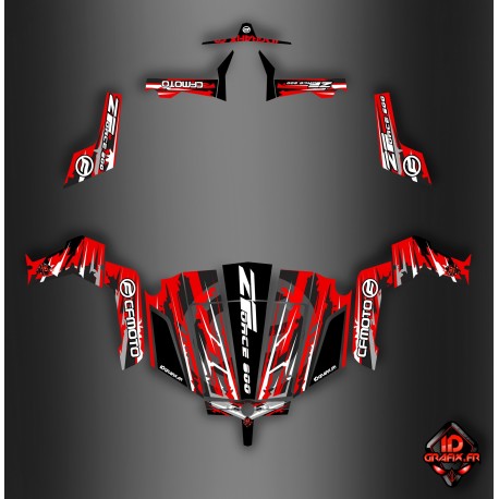 Kit de decoración Roja de la Edición Idgrafix - CF Moto ZForce