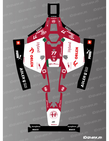 Adesivo F1 Alfa Romeo Edition - Robot tagliaerba Mammotion LUBA 2 - Idgrafix