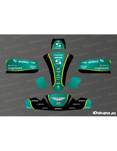 F1 Aston Martin Edition Grafikkit für Karting Mini/Cadet MK 20 – Idgrafix