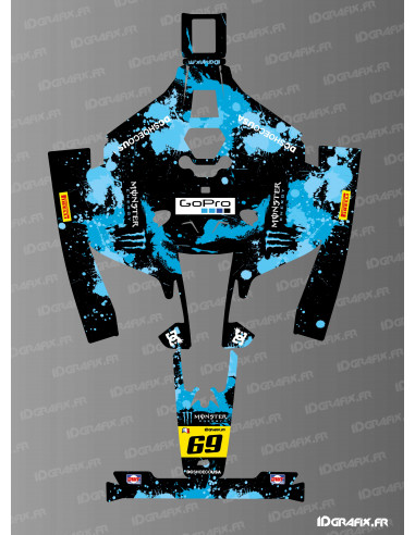 Edición Monstruo de Pegatinas (Azul) - Robot Cortacésped Mammotion LUBA 2 - Idgrafix