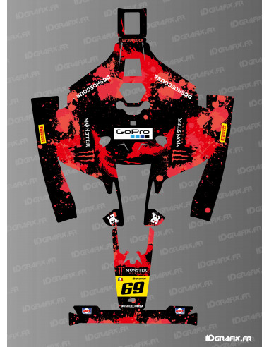 Sticker Monster Edition (Rosso) - Robot tagliaerba Mammotion LUBA 2 - Idgrafix