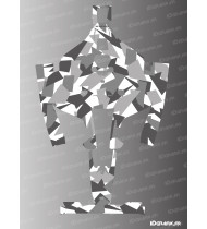 Camo Digital Edition Aufkleber (Weiß/Grau) - Mammotion LUBA 2 Mähroboter - Idgrafix