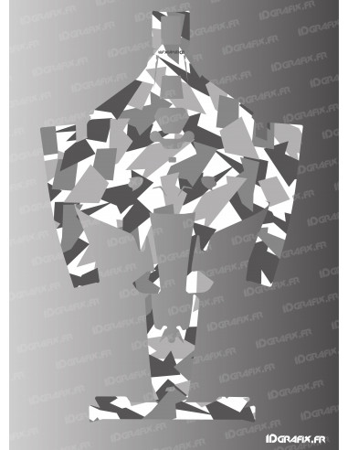 Camo Digital Edition Aufkleber (Weiß/Grau) - Mammotion LUBA 2 Mähroboter - Idgrafix