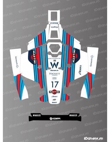 Pegatina de la edición F1 Martini - Robot cortacésped Mammotion LUBA 1 - Idgrafix