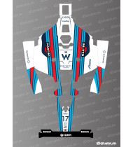 Pegatina de la edición F1 Martini - Robot cortacésped Mammotion LUBA 2 - Idgrafix