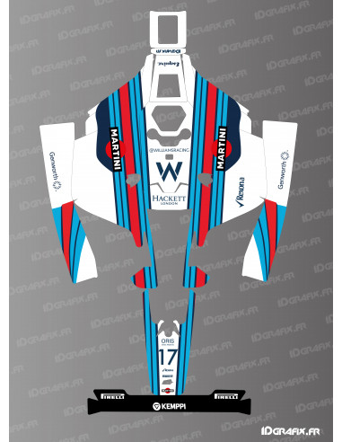 Pegatina de la edición F1 Martini - Robot cortacésped Mammotion LUBA 2 - Idgrafix