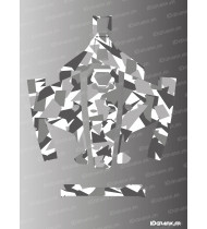 Camo Digital Edition Sticker (White/Grey) - Mammotion LUBA 1 Robot Lawnmower - Idgrafix