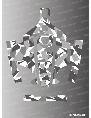 Camo Digital Edition Aufkleber (Weiß/Grau) - Mammotion LUBA 1 Mähroboter - Idgrafix