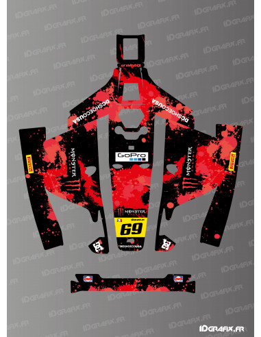 Sticker Monster Edition (Red) - Mammotion LUBA 1 Lawnmower Robot - Idgrafix