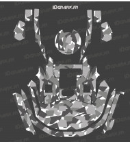 Aufkleber Camo Digital Edition (Weiß/Grau) – KRESS RTK Mähroboter – KR-Serie – Idgrafix