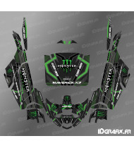 Feature Edition-Dekorationsset (Schwarz/Grün) – Idgrafix – Can Am Maverick X3 – Idgrafix