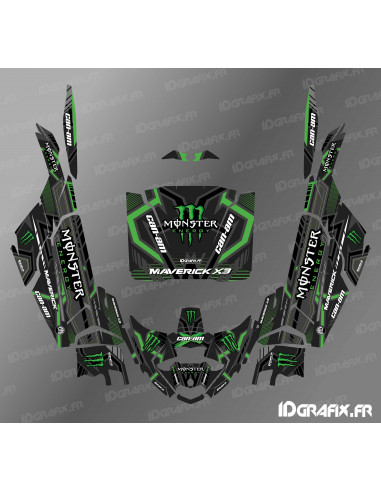 Kit décoration Feature Edition (Noir/Vert) - Idgrafix - Can Am Maverick X3 -  Idgrafix