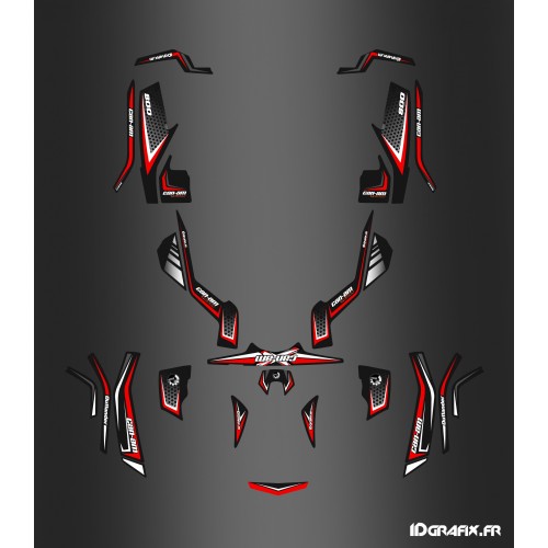 Kit de decoración de X-Limitado Rojo - IDgrafix - Can Am Outlander (G1)