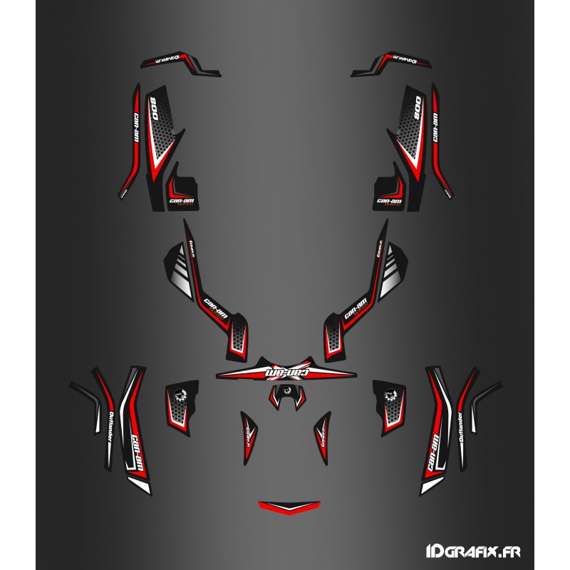 Kit décoration X Limited Rouge - IDgrafix - Can Am Outlander (G1)-idgrafix