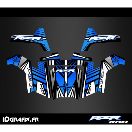 Kit de decoració Línia d'Edició (en Blau) - IDgrafix - Polaris RZR 800 -idgrafix