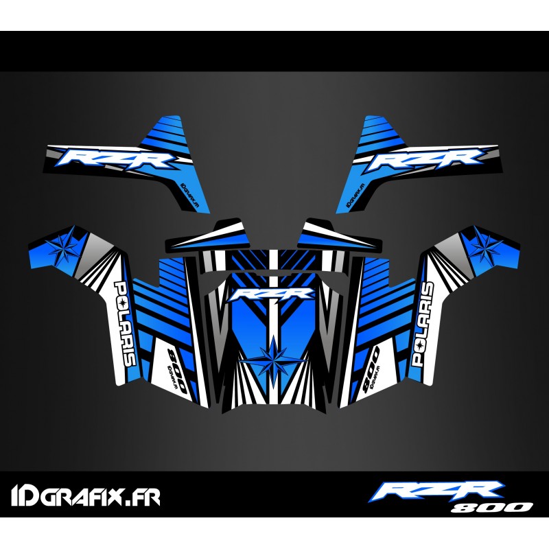 Kit dekor Line Edition (Blau) - IDgrafix - Polaris RZR 800 -idgrafix