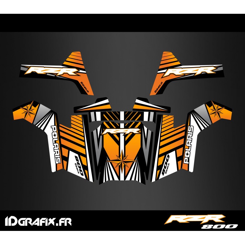 Kit dekor Line Edition (Orange) - IDgrafix - Polaris RZR 800 -idgrafix