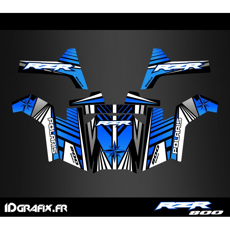 Kit dekor Line Edition (Blau) - IDgrafix - Polaris RZR 800S -idgrafix