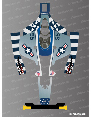 P51Mustang Edition Sticker - Mammotion LUBA 2 Lawnmower Robot - Idgrafix