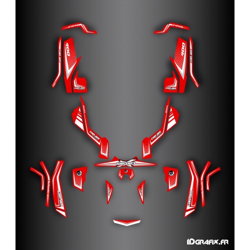 Kit de decoración Roja de la Edición IDgrafix - Can Am Outlander 400