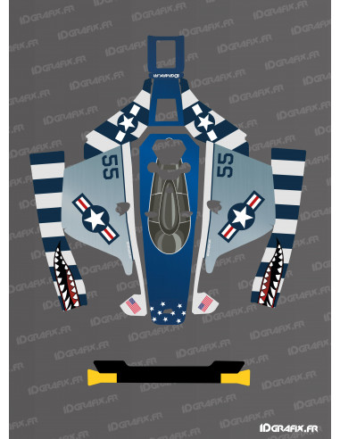 Mustang P51 Edition Aufkleber - Mammotion LUBA 1 Rasenmäherroboter - Idgrafix