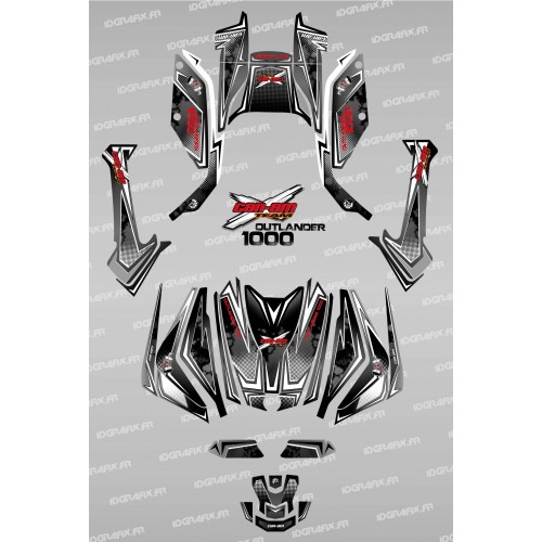 Kit dekor Full Moon (Schwarz/Rot) - IDgrafix - Can-Am Outlander G2 -idgrafix