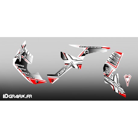 Kit de decoración Foro de la Serie Am Rojo/Blanco - IDgrafix - Can Am Renegade