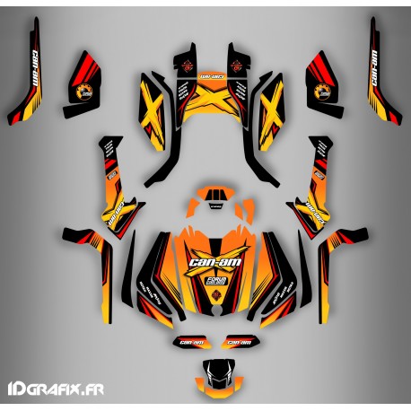 Kit décoration Forum Can Am Series Jaune Full - IDgrafix - Can Am Outlander (G2)