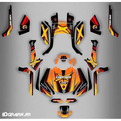 Kit décoration Forum Can Am Series Jaune Full - IDgrafix - Can Am Outlander (G2) -idgrafix