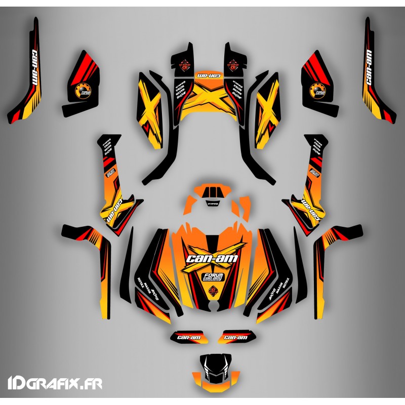 Kit décoration Forum Can Am Series Jaune Full - IDgrafix - Can Am Outlander (G2) -idgrafix