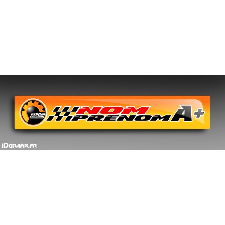 Los 2 Sticker Helm-Name-Treiber (12cm lang) - Forum Can Am Serie