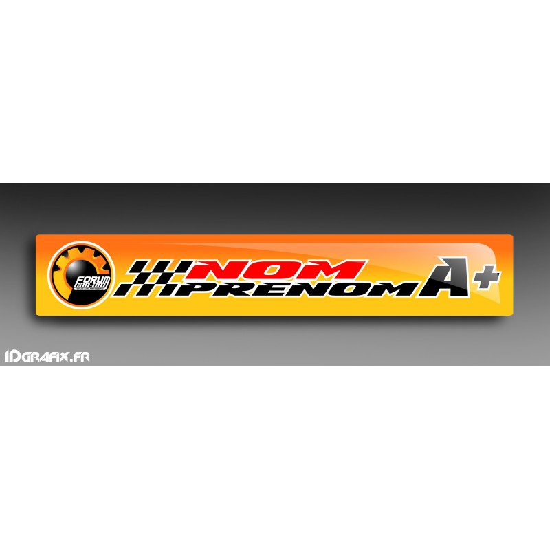 Los 2 Sticker Helm-Name-Treiber (12cm lang) - Forum Can Am Serie -idgrafix