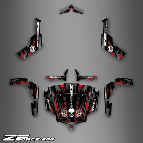Kit dekor Dark Red Edition - Idgrafix - CF Moto ZForce