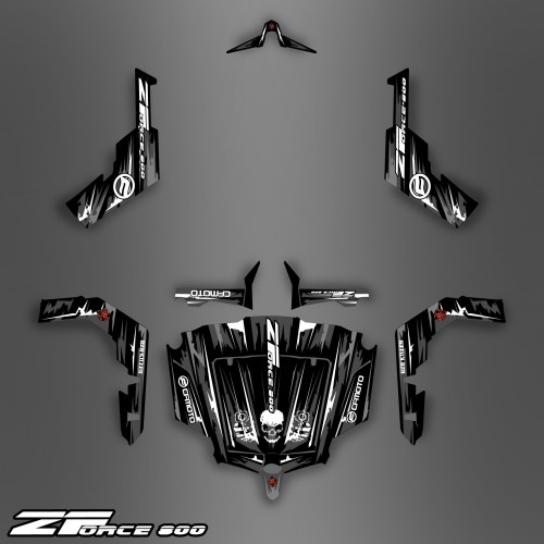 Kit de decoración Oscuro Black Edition - Idgrafix - CF Moto ZForce -idgrafix