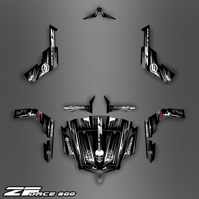 Kit dekor Dark-Black Edition - Idgrafix - CF Moto ZForce-idgrafix