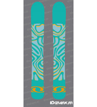 Adhesius Topo Edition (blau turquesa) per a SKI - Idgrafix