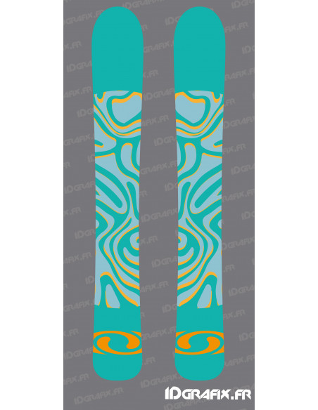 Pegatinas Topo Edition (Azul Turquesa) para SKI - Idgrafix