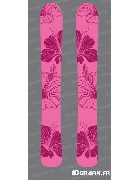 Stickers Flowers Edition (Rose) pour SKI -  Idgrafix Stickers Flowers Edition (Rose) pour SKI -  Idgrafix