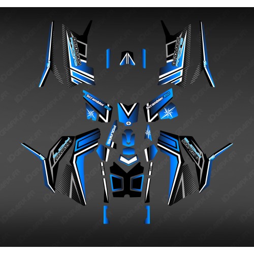 Kit décoration Race Blue Edition (Full) - IDgrafix - Polaris 850/1000 Scrambler