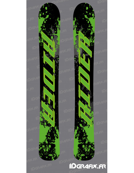 Stickers Riders Edition (Vert) pour SKI -  Idgrafix Stickers Riders Edition (Vert) pour SKI -  Idgrafix