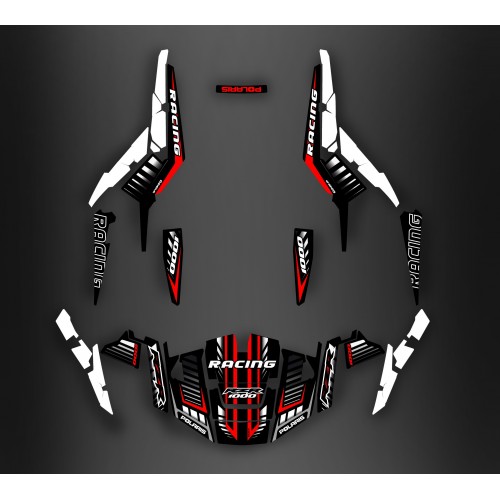 Kit de decoració Cursa Edició (Vermell/Blanc)- IDgrafix - Polaris RZR 1000 S/XP -idgrafix