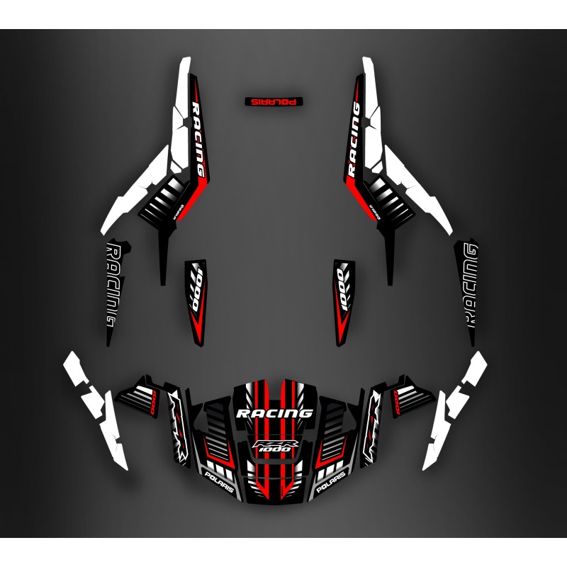 Kit dekor Race Edition (Rot/Weiß)- IDgrafix - Polaris RZR 1000 S/XP-idgrafix