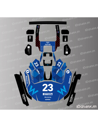 Williams F1 Edition Aufkleber - KRESS RTK Mähroboter - KR 133E / KR 136E / KR 233E / KR 236E - Idgrafix