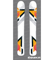 Geometry Edition Aufkleber (Orange) für SKI - Idgrafix