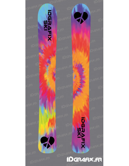 Tie Dye Edition stickers for SKI - Idgrafix Tie Dye Edition stickers for SKI - Idgrafix