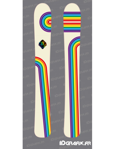 Rainbow Stickers for SKI - Idgrafix Rainbow Stickers for SKI - Idgrafix