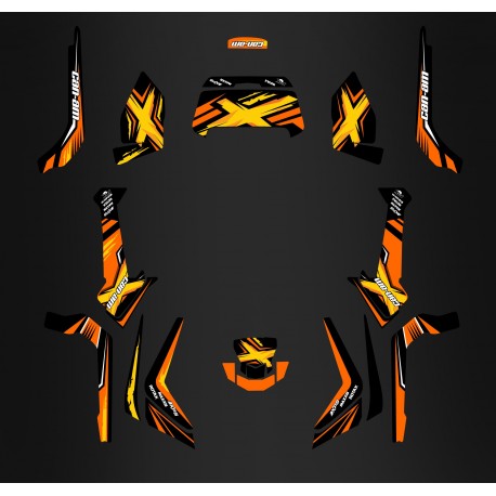 Kit dekor-Orange - Limited Edition- IDgrafix - Can-Am 1000 Outlander + Kofferraum AR