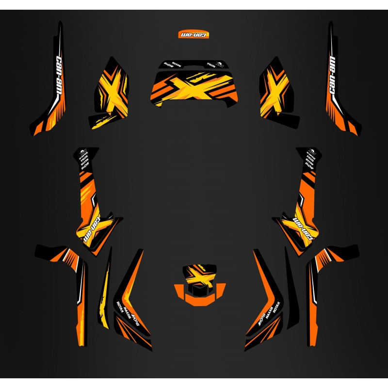 Kit dekor-Orange - Limited Edition- IDgrafix - Can-Am 1000 Outlander + Kofferraum AR -idgrafix
